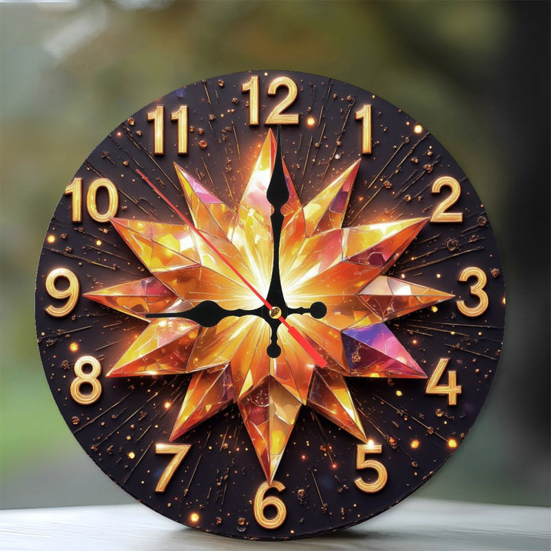Horloge à facettes avec chiffres