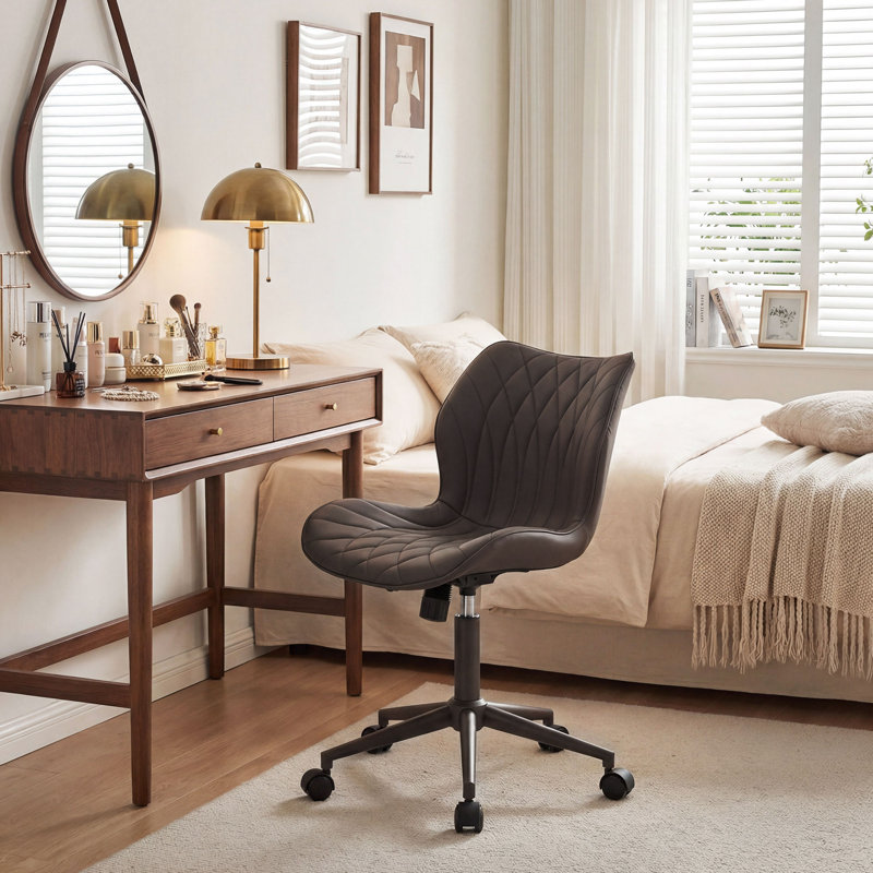 Chaise de bureau Maddoux, Brun