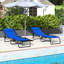 Méridienne portable - 4 chaises réglables, respirantes et pliantes bleues