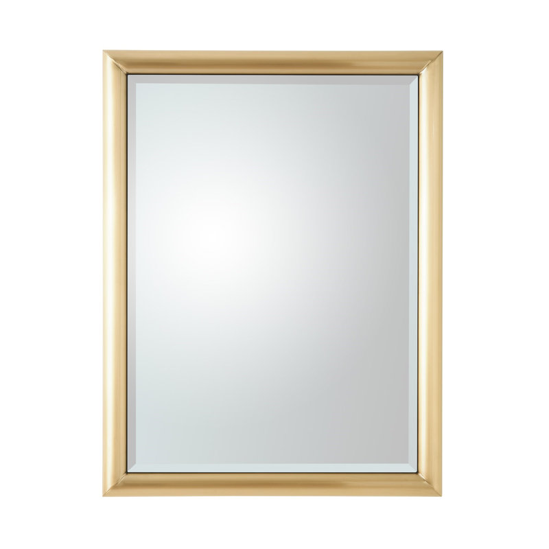 Rectangle Stainless Steel Framed Wall Mirror, 42" x 32"
