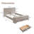 Farmhouse Queen Bed With 64" Tall Storage Headboard With 4 Drawers And Storage Bench，Rustic Wood Platform Bed Frame-370698462-381096197