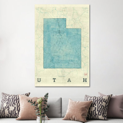 St. Paul Gold Leaf Urban Blueprint Map by Hubert Roguski - Wrapped Canvas Print