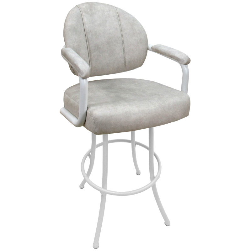 Tabouret de comptoir pivotant 26 po Verdale, Stucco de la valeur aberrante, Blanc, Très grand 34 po