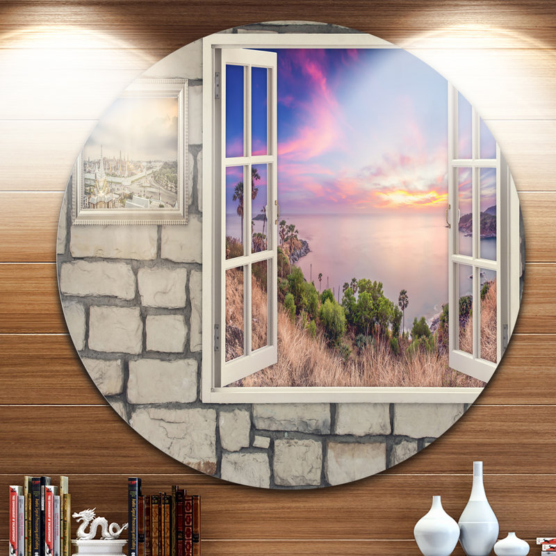 « window to belle stretch stretch of land », reproduction de photo sur métal, H 23 po x l 23 po x P 1 po