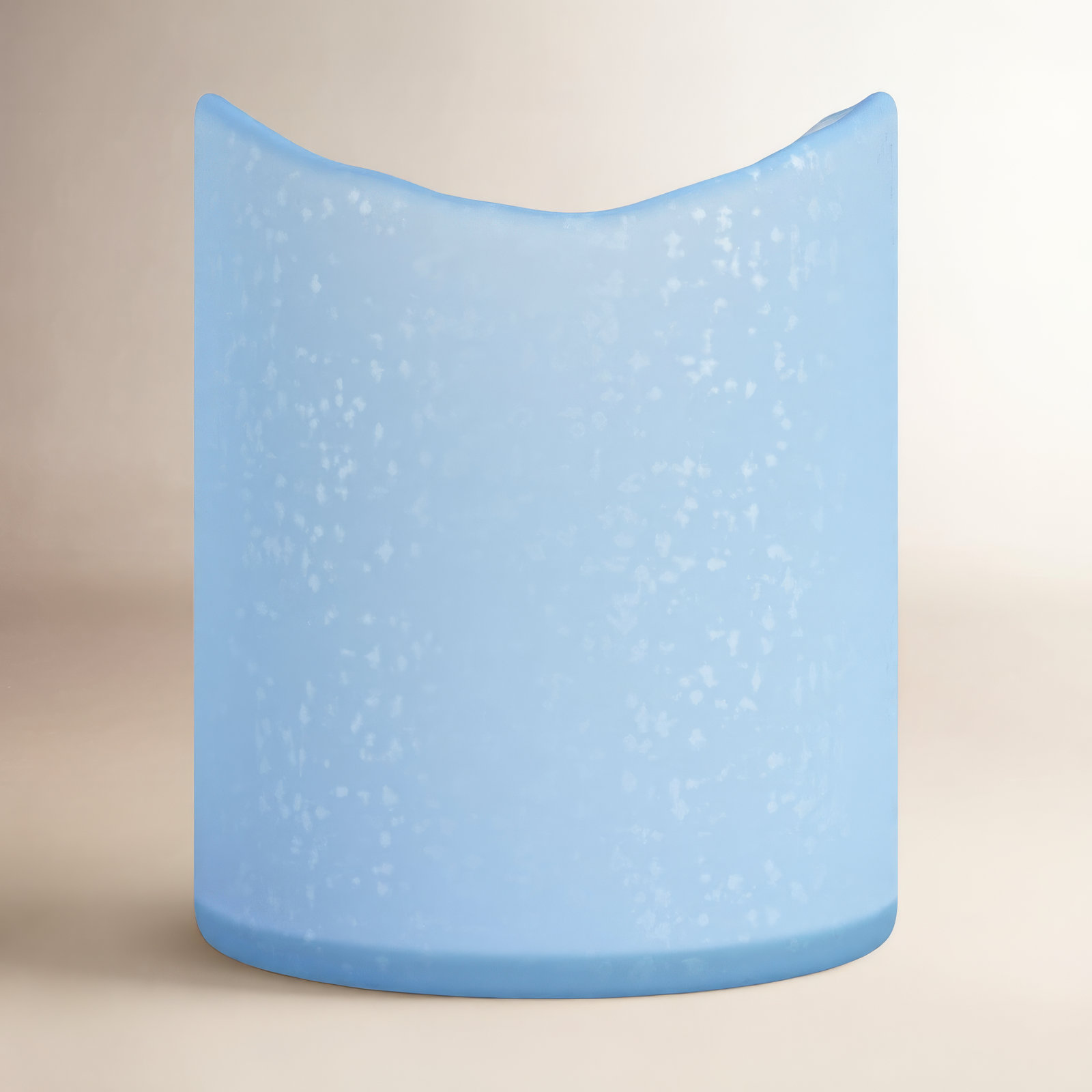 Glass Tabletop Hurricane, Blue,  6" H x 5" W x 5" D