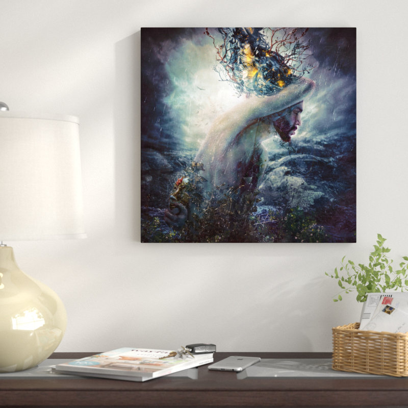 «Charade», impression sur toile, H 18 po x l 18 po x P 1,5 po, Pas de tapis, Toile tendue
