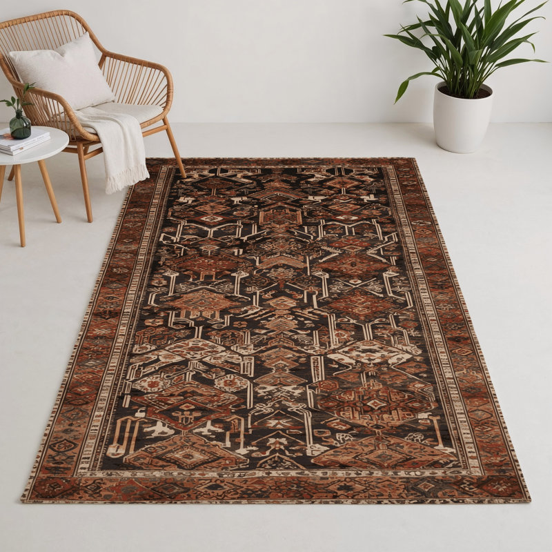 Tapis turc intérieur et extérieur noir, Rectangle 9 pi x 12 pi