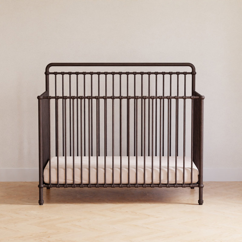 Vintage Iron Black Convertible Toddler Crib