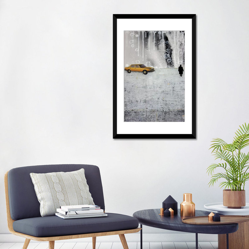 « tentation », reproduction d’impression sur toile, H 32 po x l 24 po x P 1 po, Papier d'art encadré noir, Blanc