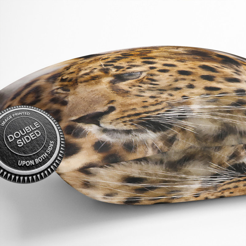 Leopard Vol.1 Square Throw Cushion, 55cm H x 55cm W x 20cm D