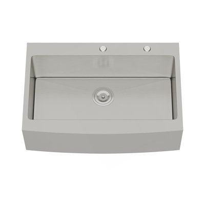 Évier de cuisine encastré 33 po 33 po - évier de cuisine 33 * 22 * 10 pouces à tablier frontal en acier inoxydable de calibre 16