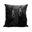 Coussin en cuir véritable froissé noir (vs3)