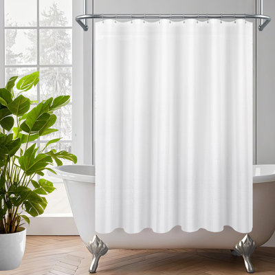 Hotel Luxury Soft Waffle Weave Shower Curtain