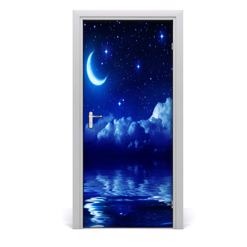 The Night Sky Door Decal, 205cm H x 95cm W