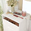 Coiffeuse 3 en 1 avec miroir rabattable et banc confortable