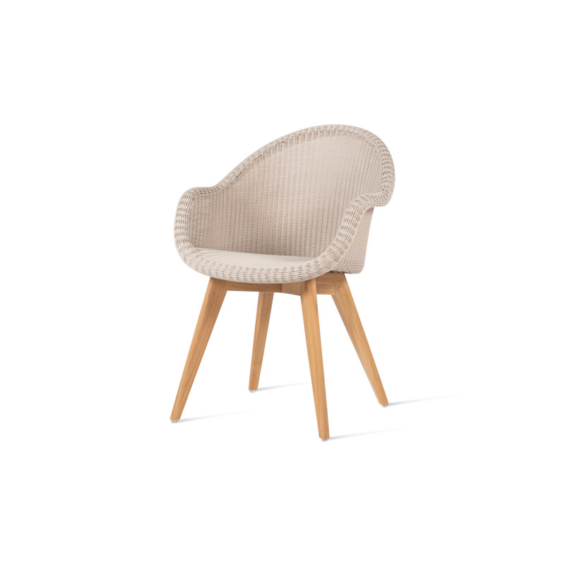 Edgard Outdoor Dining Armchair, Beige