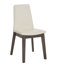 Ensemble de salle à manger rectangulaire en bois avec chaises rembourrées en cuir Vegan-1158215245