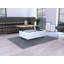 Table basse à plateau relevable Aran, compartiment de rangement, blanc / chêne clair