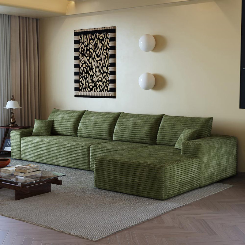 135" Cloud Sectional Couch with L-Shape Chaise