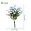 12 faisceaux de fleurs artificielles résistantes aux rayons UV en fausse marguerite en plastique pour les boîtes de fenêtre extérieures suspendues à un pot de fleurs, fleurs artificielles Eucalyptus-34882266