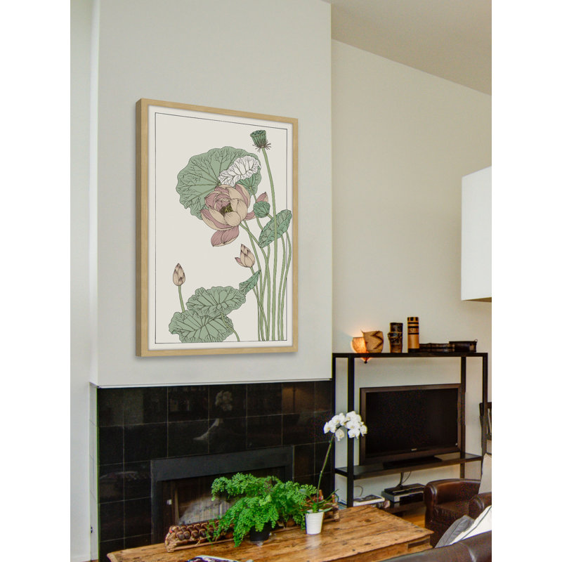 Botanical Gloriosa Lotus II - Single Picture Frame Print, 46cm H x 30cm W x 4cm D