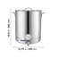 Bouilloire 16 gallons en acier inoxydable avec fond à trois couches, thermomètre et robinet à bille - Ensemble d'équipement de brassage professionnel