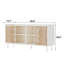 Armoire en bois massif de style Mid-Century avec porte coulissante rustique Sicotas