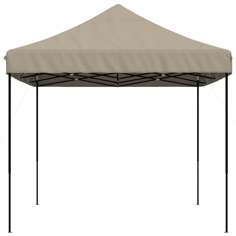 Vidaxl Foldable Party Tent Pop-Up, Taupe, Black, 315cm H x 440cm W x 292cm D