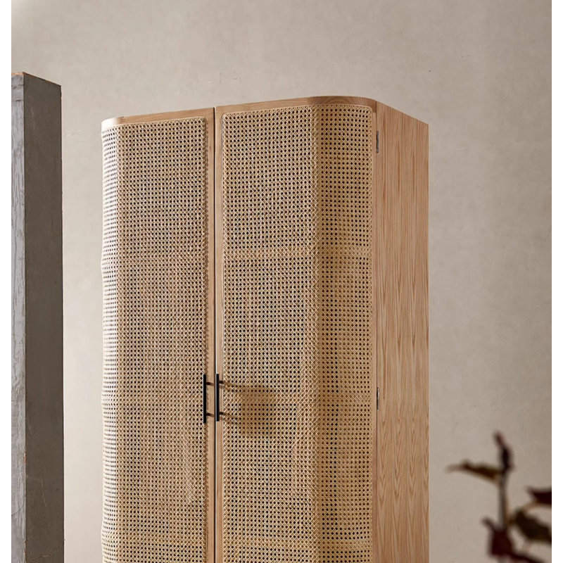 Garde-robe simple en rotin, Burlywood