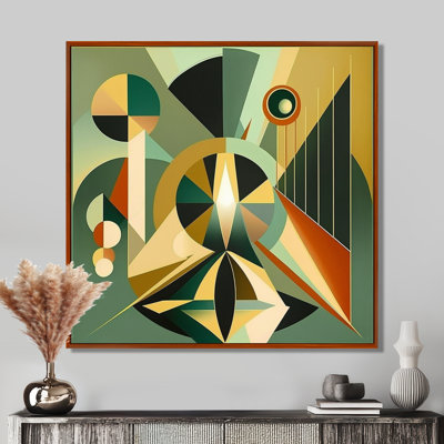 Impression géométrique invoquée géométrique rétro - Mid-Century
