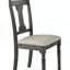 Ensemble de 2 chaises d'appoint en lin brun clair et gris patiné Wallace