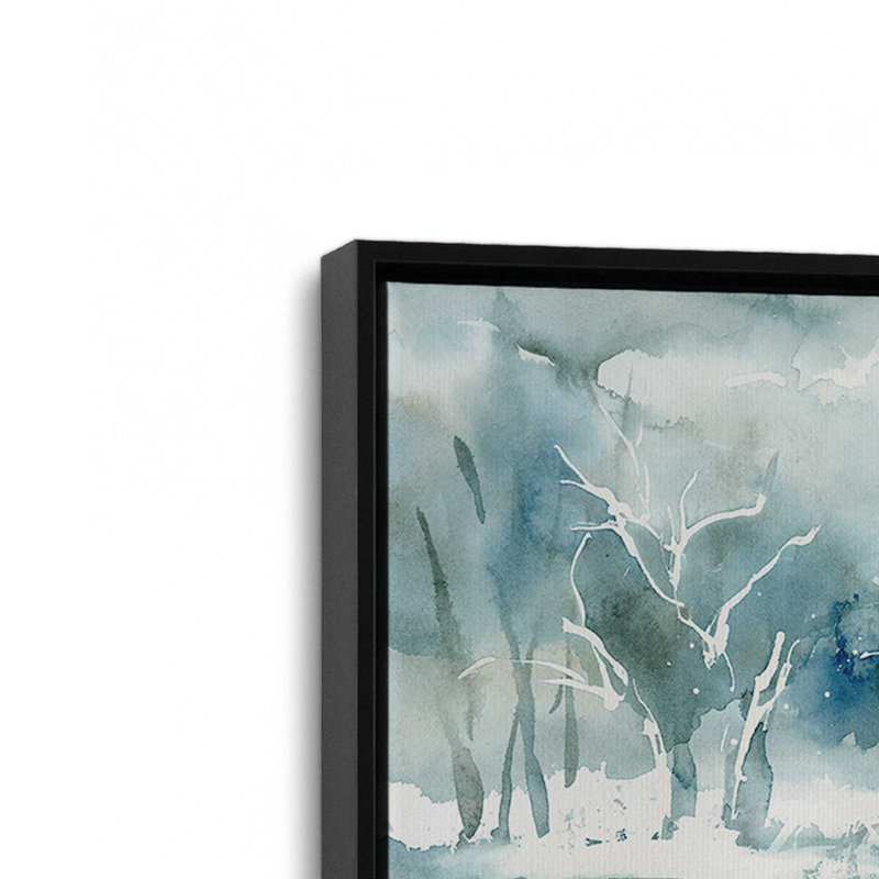 Imprimé sérénité «Frozen Forest», Cadre noir, H 8,75 po x l 12,75 po x P 1,75 po