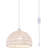 Derica 1 - Light 11.81in. Plug-In Woven Rattan Dome Pendant with Rope Accents Boho Style, 14.76 feet Cord-1104480569-1128189482