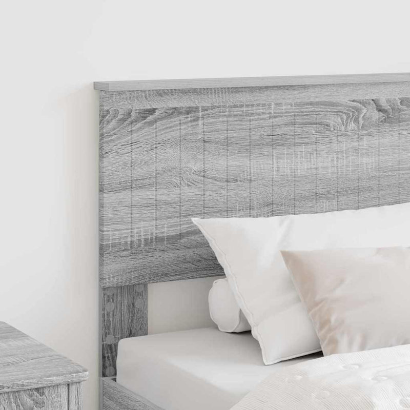Panel Headboard, European Single (90 x 200 cm), Grey Sonoma