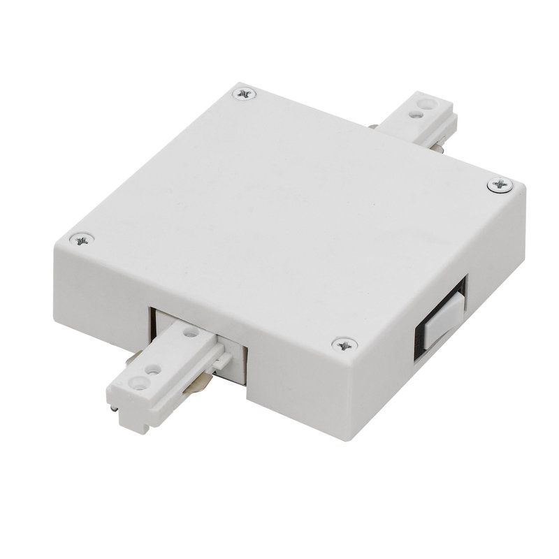 10 A, séparateur de courant, double extrémité droite, Blanc, H 5,75 po x l 1,125 po x P 5,75 po