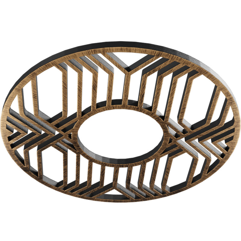 30 po x P 11 po x P 1 po P médaillon de plafond en PVC de qualité architecturale Empire, bronze antique, Bronze vieilli