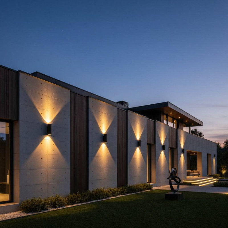 UltraBeam Black Up and Down Outdoor LED Wall Light 24 Watt LED 1800 Lumen