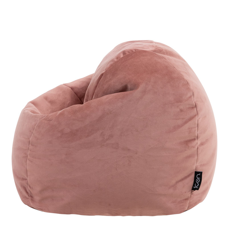 Kids Kingston Velvet Bean Bag, Dusk Pink