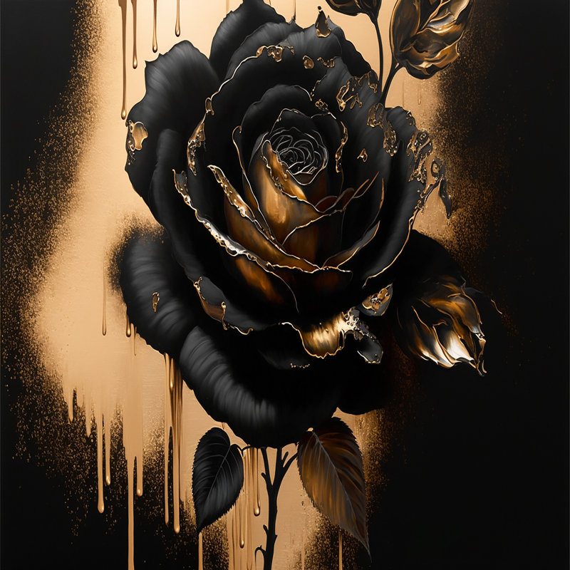 Loney - reproduction sur toile, Cadre flottant noir, H 34 po x l 44 po x P 1,5 po