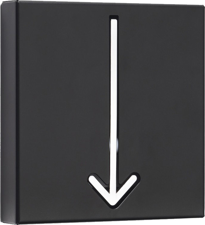 Wall Wall Hook, Black powder-coated/Chrome