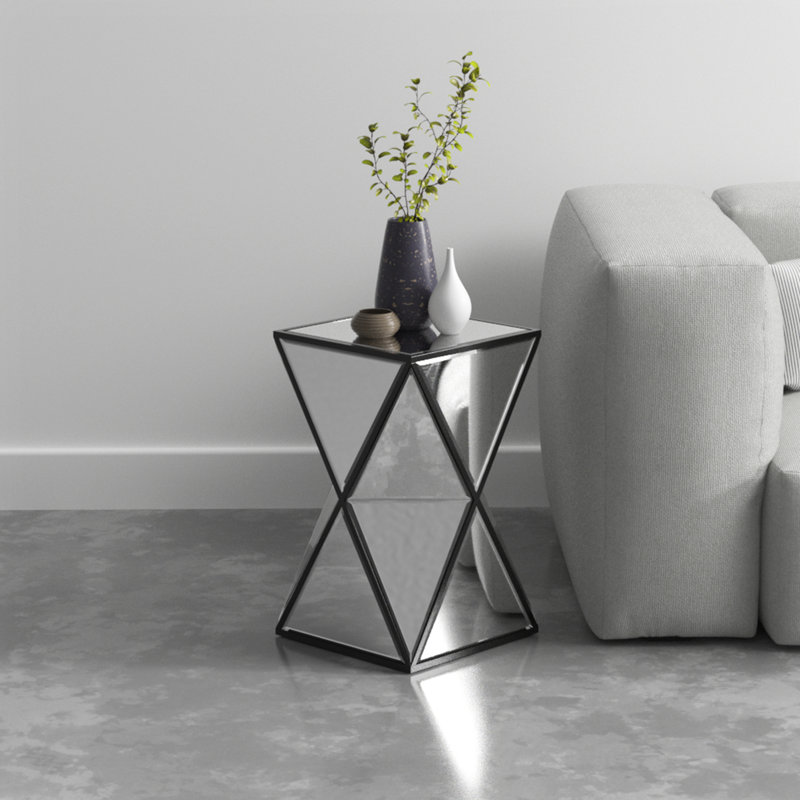 Ginna Glass Top End Table