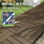 Carreaux de terrasse extérieurs durables, plancher de patio moderne aspect bois de 36 Hdpe