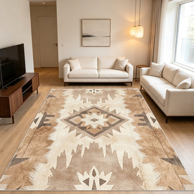 1PC Southwestern - Style Area Rugs for Living Room, Soft and Comfortable, Suitable for all seasons, easy - to - maintain, machine washable Indoor floor mat, Under Table Farmhouse suitable for Bedroom, Dining Room, Study, Hallway, Patio, Home Decor,