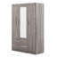 3-Door Mirror Wardrobe With Shelves-1672888594