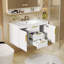 Meuble-lavabo mural 36 po avec 2 tiroirs, meuble-lavabo flottant 36 po