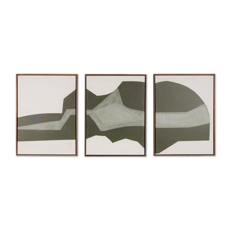Suspended Triptych By Raoul Morren, 40" H x 90" W x 2" D