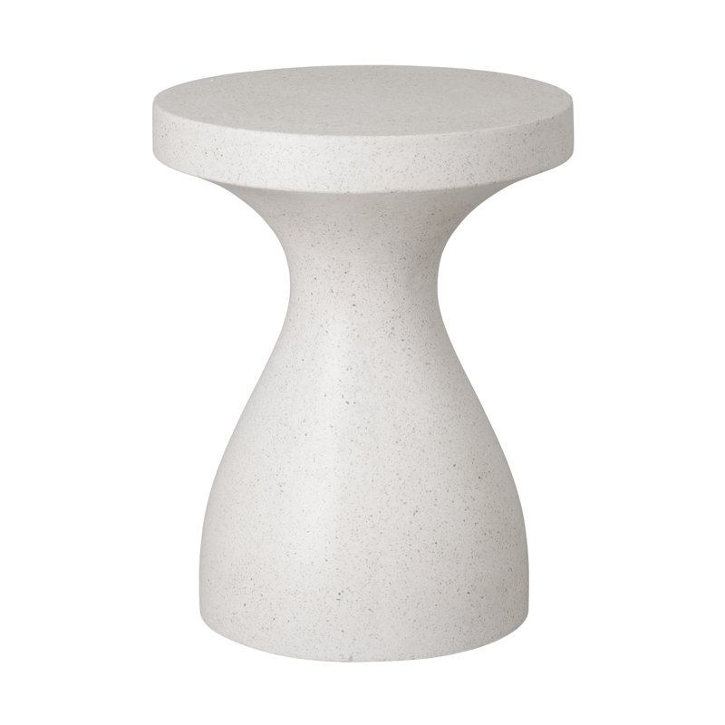 Pot à fleurs en ciment, H 20 po x l 16 po x P 16 po, Blanc