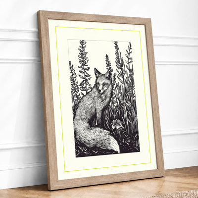 Fox Among Wildflowers Botanical - Print