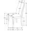 Chaise d'appoint à dossier solide gris et noyer foncé (ensemble de 2)