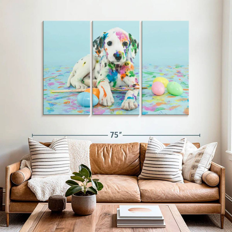 Easter Dalmatian Puppy, 42" H x 65" W